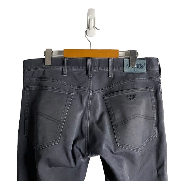 Armani Exchange Men's Gray Slim Fit Button Fly Denim Jeans - Picture 8 of 10